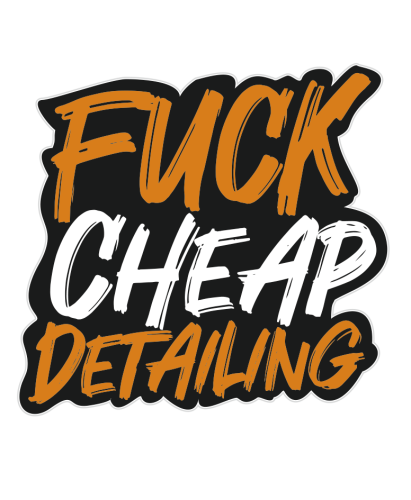 Стикер FuckCheapDetailing2оранж. Detailers Of Russia
